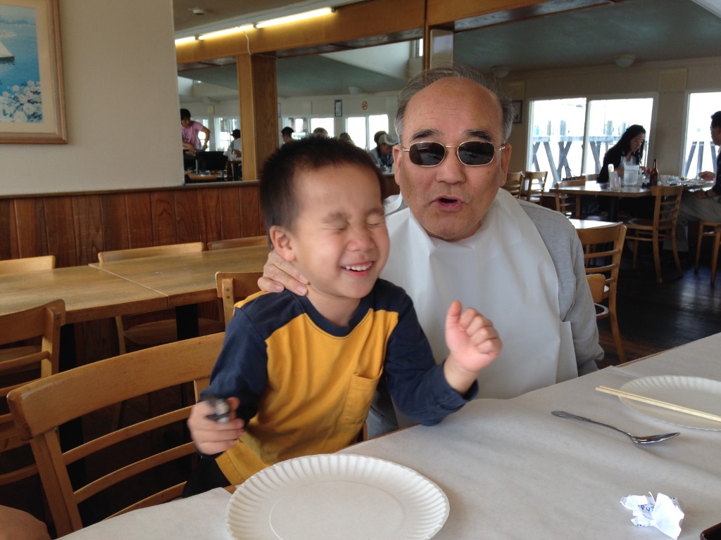 Byong Chol Yu with grandson